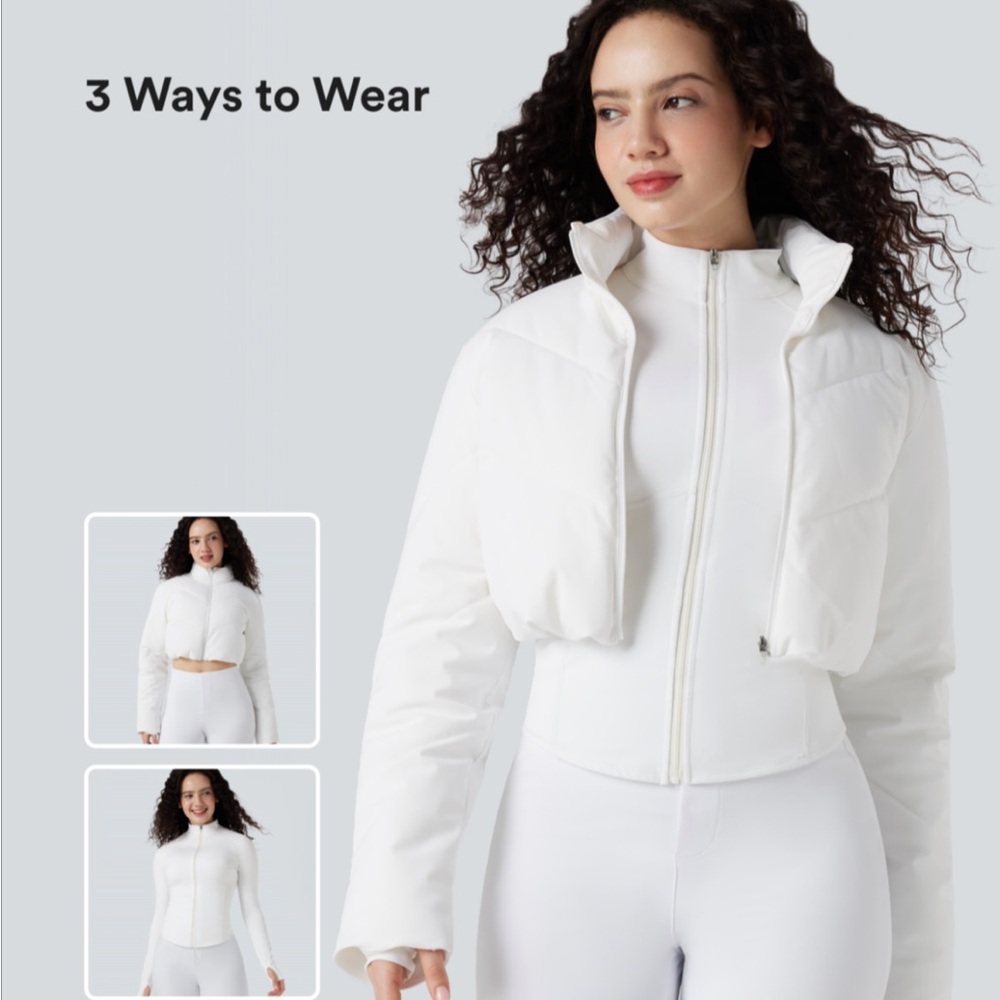HALARA NWT Women's Elegant White Puffer Jacket